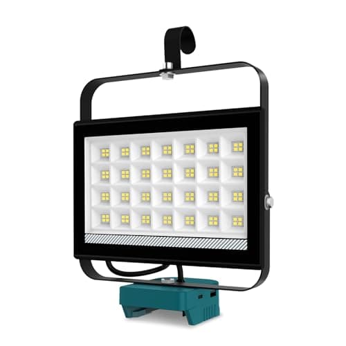 ILIKEPOW Cordless LED Work Light Compatible with makita 18V Battery