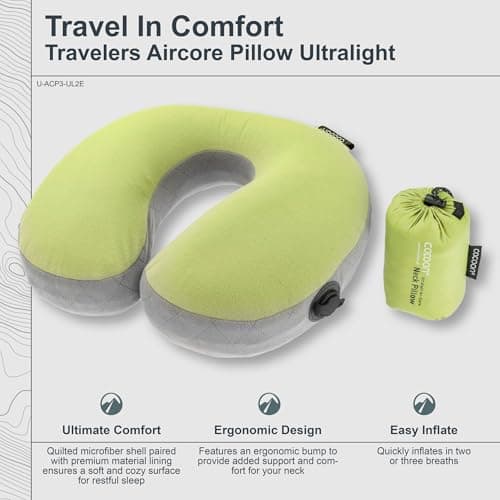 COCOON Air Core Ultralight Ergonomic U-shaped Neck Support Pillow 38 x 27 x 11 cm — view 4