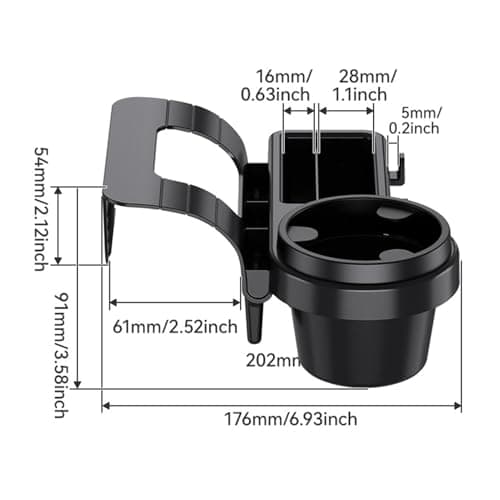 Car Storage Box Door Organizer, Car Side Pocket Organisers With Hooks, Hanging Water Cup Holder, Small Phone Mount Container With Hooks, For Cable Management Water Bottle Keys — view 2