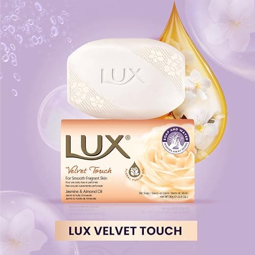 Lux Velvet Touch Soap Bar with Jasmine and Almond Oil, 80 g, 12-Pack — view 2