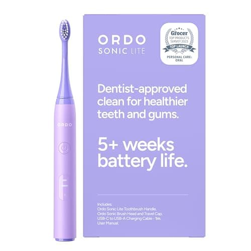 ORDO Sonic Lite Electric Toothbrush, Adults, Rechargeable, USB-C, Lavender