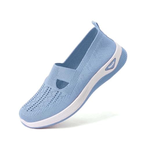 Women Orthopedic Casual Shoes Breathable Soft Sole Orthopedic Walking Shoes Women Orthopedic Walking Sneaker Lightweight Athletic Walking Shoes Lavender — view 3