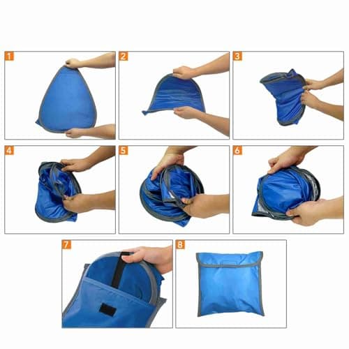 CFTGIW Mini Beach Sun Shade Canopy Instant Outdoor Beach Tent Shelter with Carry Bag on Top Zippered You Your the Polyester 190T Silver-coated Wind Against Rain Portable Mini Sun (70X50X45cm) — view 3