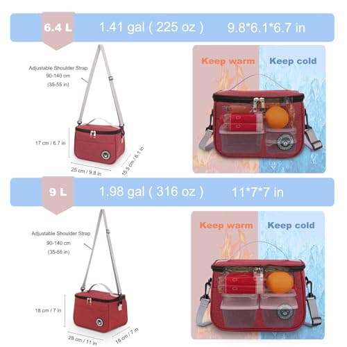 BEHONA 9L Insulated Lunch Bag, Cool Bag, Foldable Cooler Bag, Picnic Bag — view 3