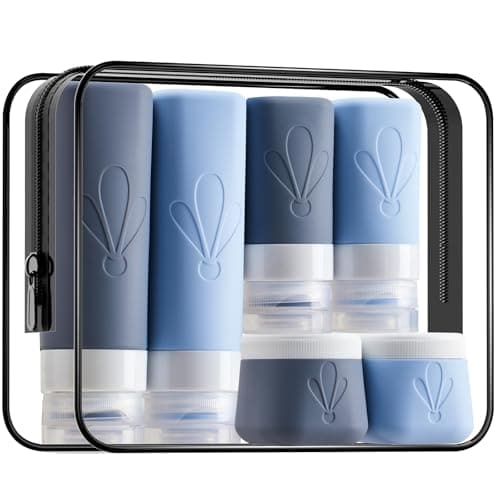 INSFIT Silicone Travel Bottles Set, 6 Pack Toiletry, Leakproof Travel Accessories for Women, Airplane Essentials