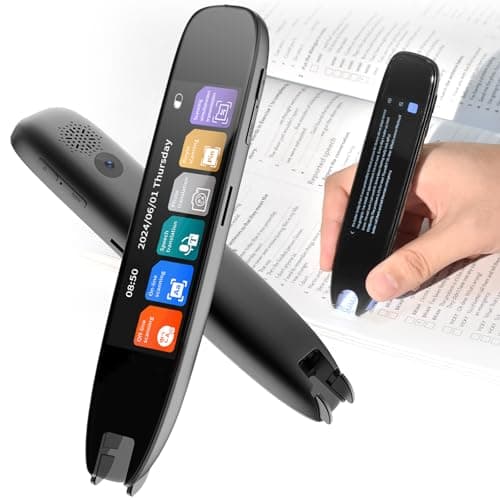 Scan Reader Pen, 142 Languages Scan Translator Pen,Supports Speech & Scan to Text, Real Time Pen Reader Scanner,Smart Reading Pen for Dyslexia, Elderly, Kids, Students (Dark Grey)