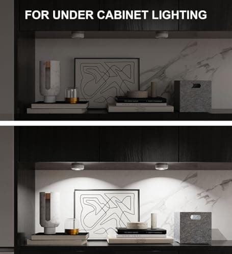CTOCTOU 6 Pack Portable Battery Operated Wall Lights, Push Lights Battery Powered Stick on Lights for Under Cupboards, Closets, Cabinets, Counters, Wardrobe, Kitchen Lights — view 6