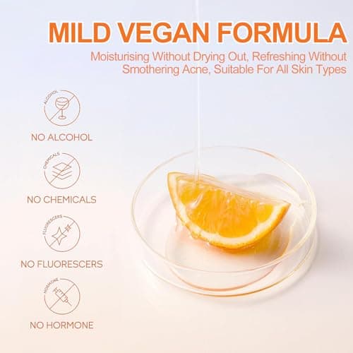 10Pcs Vitamin C Skincare Set & Facial Kit for Outdoor & Beach, Travel Size Skincare Set with Cleanser, Toner, Moisturiser & Sunscreen SPF 50, Brightening Anti-Aging Gift — view 5