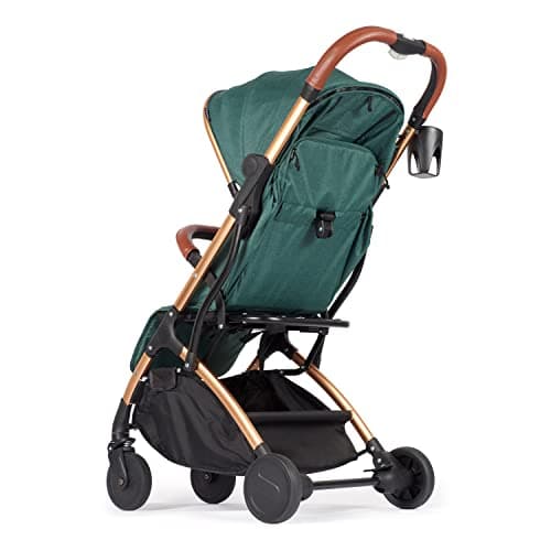 Baby Pushchair Stroller– Lightweight Foldable Travel Buggy with 5-Point Harness, Adjustable Seat Back and Oversize Basket Folds with 1 Hand – Smooth Swivel Wheels Rain Cover (Green) — view 4