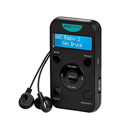 Coopers of Stortford - Portable DAB Radio with FM Tuner and Headphones - Pocket Size Design with Rechargeable Battery - USB Charging Lead Included
