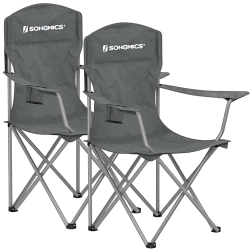SONGMICS Set of 2 Folding Camping Chairs, Max. Load Capacity 150 kg