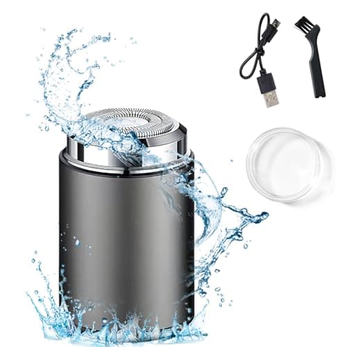 Ninnyi Travel Mini Shaver Set, Portable Electric Shaverf for Men, USB Rechargeable Waterproof(Black)