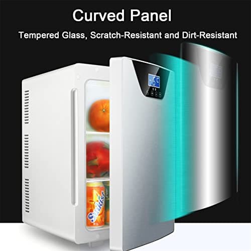 YINO 20L Car Refrigerator 12/24V Car Fridge, Portable Car Fridges Freezer, Mini Fridge Electric Cooler Box for Camping, Road Trip, Picnic, Household (Gold, Single Door) — view 6