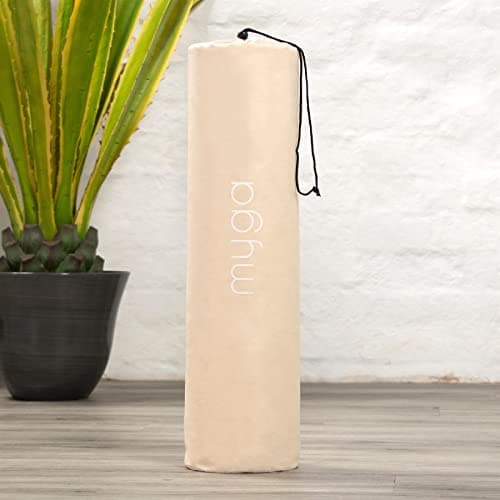 Myga Yoga Mat Bag - Compact Carry Bag for Yoga, Pilates, Fitness & Exercise Mat with Adjustable Strap for Women & Men - Lightweight Waterproof Travel Bag for Home Gym and Studio - Beige — view 3