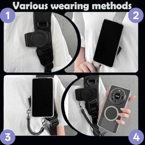 CCSmall Magnetic Holster Belt Clip for Phone with Elastic Safety Strap EYJ — view 2