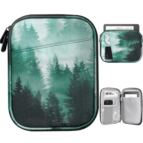 TiMOVO 6-7 Inch eReader Sleeve, Green Forest