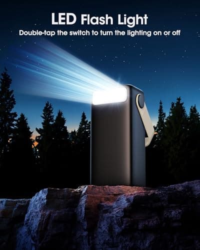 60000mAh Power Bank 22.5W Fast Charging, 3 Port Portable Charger with Flash Light, Large Capacity Battery Pack for Camping, Outdoor, Travel, iPhone,Samsung Tablet — view 5