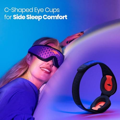 Manta Pro Sleep Mask - 100% Light Blocking Sleep Mask for Side Sleepers, Breathable and Comfortable for Sleep/Travel/Nap/Shift Work — view 3