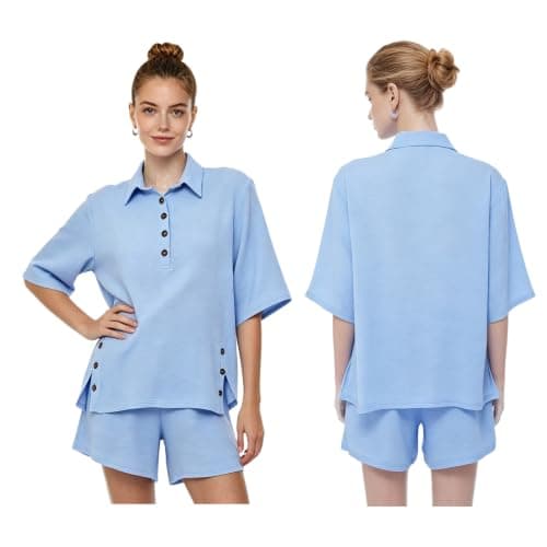 Riismen Women Lunch Break Morning Routine City Tour Casual Wear Blue L — view 3
