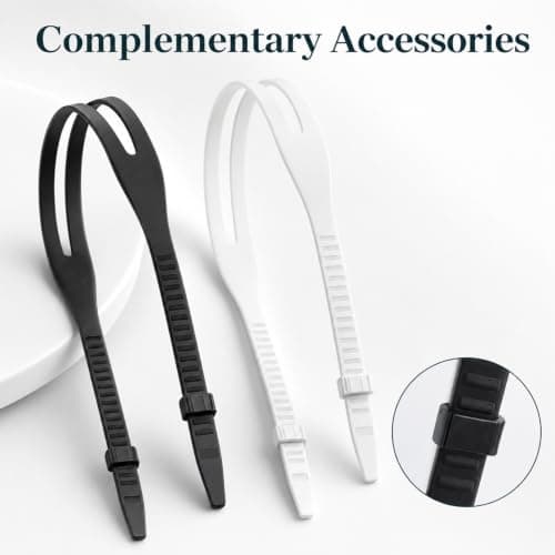 Chsoejuf 2 Pack Universal Silicone Swim Goggle Straps Replacement — view 3