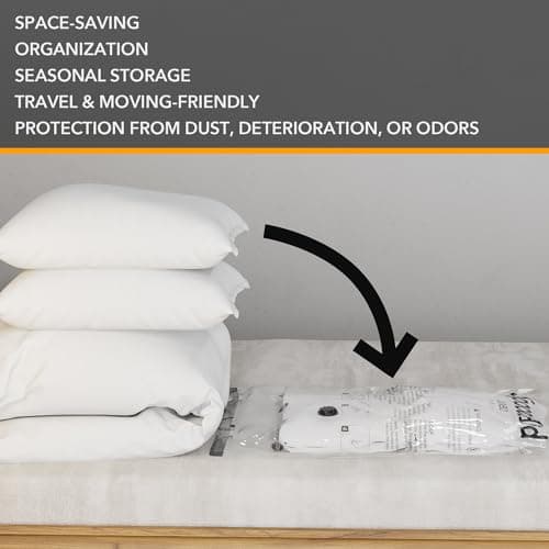 SpaceAid 20 Pack Vacuum Storage Bags, Space Saver Sealer Compression Bags for Comforters, Blankets, Pillows, Bedding, Clothes (4 Jumbo/4 Large/4 Medium/4 Small/4 Roll) — view 2