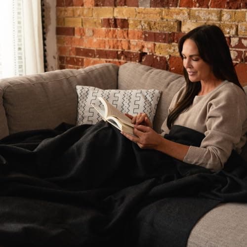 Arcturus Military Wool Blanket - 4.5 lbs, Warm, Heavy, Washable, Large 64" x 88" - Great for Camping, Outdoors, Survival & Emergency Kits (Charcoal Gray) — view 4