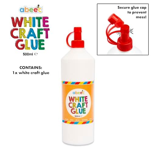 abeec Giant Craft Box + Glue Bundle | 1000+ Pieces Arts and Crafts Kit for Kids | 500ml White Craft Glue Included | Ages 5 to 12 | School Holiday Activity | Birthday Gift — view 4