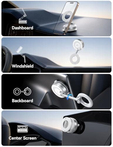 JOYROOM Magsafe Suction Cup Phone Mount, Vacuum Magnetic Phone Holder for Car, 360° Metal Strut Magsafe Car Mount for iPhone 16 Pro Max Plus/iPhone 15 14 13 12 & Android Magsafe Case — view 4