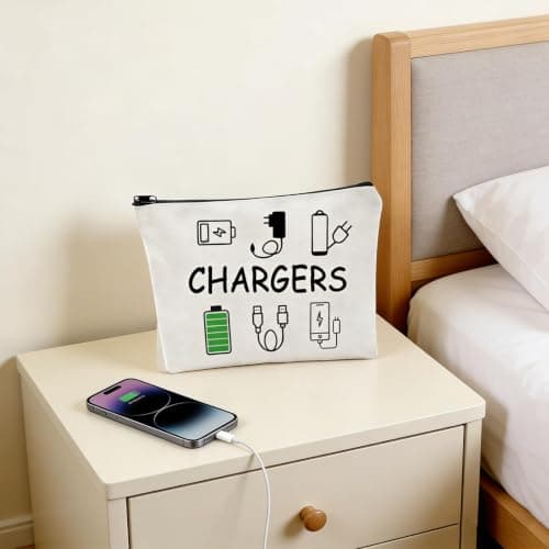 BRDTKUGV Charger Bag, Travel Charger Cable Storage Bag, for Storage — view 3