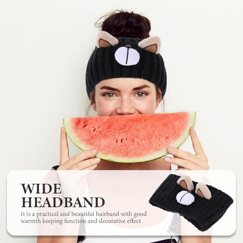 ULTECHNOVO Girl Knitting Headband Warm Headband Comfortable Windproof Elegant Lightweight Fashionable Hair Accessory for Autumn and Winter Travels to Family and Friends — view 4