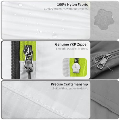 Cipway Compression Packing Cubes for Travel, 3 Set Expandable Carry-On Organizers with Compressible Luggage Cubes Ultralight Packing Cube (White) — view 3