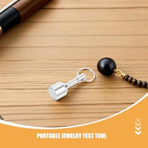 Magnetic Jewelry Tester Keychain for Gold Testing, Silver, 6cm Iron — view 3