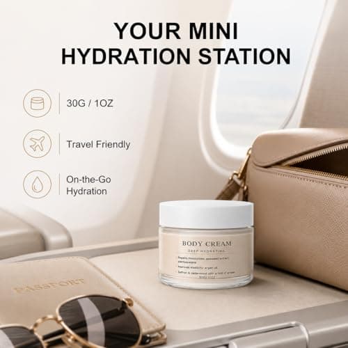 Body Cream, Hydrating Seaweed Night Cream, Anti Aging Oil Control Moisturiser With Squalane & Argan Oil, Travel Size Scented Body Lotion For Body & Hand, Deep Hydration & Glow, Vegan, Non-Sticky, 30ml — view 6