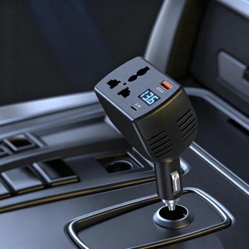 Car Outlet Adapter 150W DC 12V To AC 220V Fast Charging Inverter with USB-C — view 3