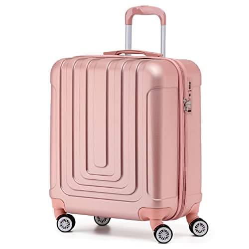 Flight Knight Premium Hard Shell Lightweight Cabin Suitcase - 8 Spinner Wheels - Built-in TSA Lock & USB Port - Luggage Approved for Airlines Including easyJet Large Cabin - 56x45x25cm