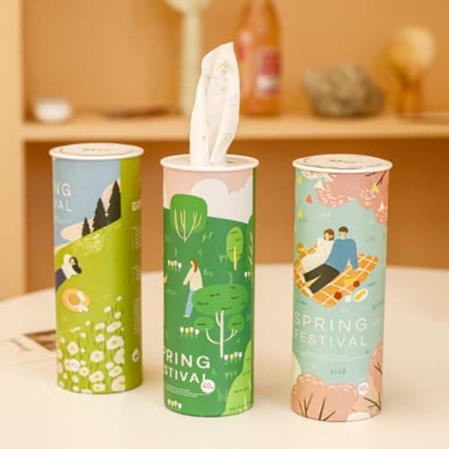 SOESFOUFU 3pcs Car Tissues Box Car Tissues Cylinder Facial for Travel Portable Box Holder — view 6