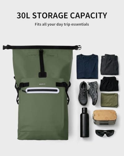ECOHUB 30L Ultra-Light TPU Dry Bag Waterproof Backpack for Kayaking — view 6
