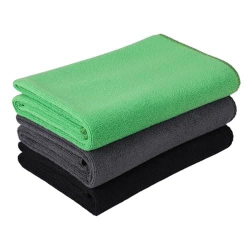 3 Pack Gym Towels Men Small Microfibre Sports Sweat Towels Black,Green,Grey — view 4