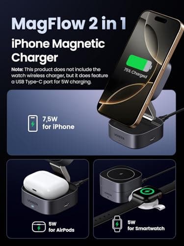 UGREEN 2-in-1 for MagSafe Charger, Wireless Charger Stand with Magnetic — view 2