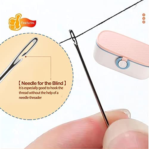 Skyzone Sewing Kit for Adults,Portable Sewing Box with Sewing Accessories Needle and Thread Set for Home Travel Sewing Tool Set(Pink) — view 6