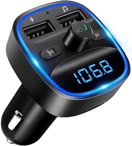 FM Bluetooth Car Adapter with Dual USB Fast Charger, Hands-Free Calling, MP3 Player & Voltage Display for Cars & Campervans — view 2