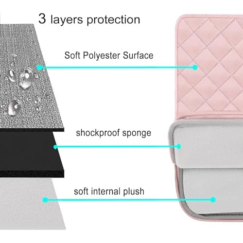 MOSISO Laptop Case 13.3 inch, 13-13.3 inch Laptop Sleeve, Chalk Pink — view 3