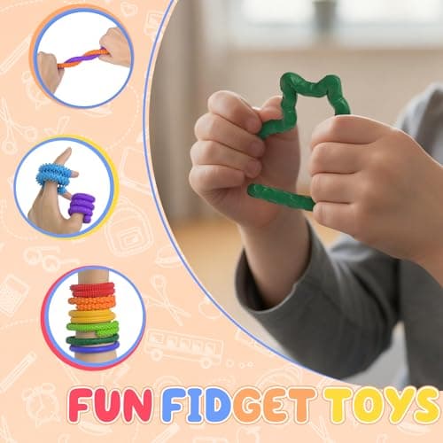 BDwing Fidget Toys Sensory Sticks, 8 Pack Textured Silicone Sensory Toys for ADHD, Autism and Stress Relief , Anti-Stress Toys for Children & Adults — view 6