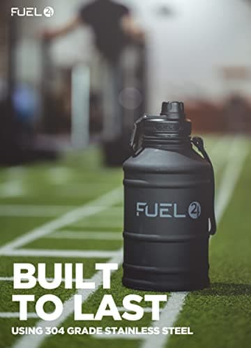 Fuel24 Stainless Steel Jug - 1.3 or 2.2 Litre Water Bottle - Extra Strong, BPA Free, Leak Proof - Large Gym Sports Bottle, 1.3L, 2.2L, Metal Bottle - Colour Options — view 5