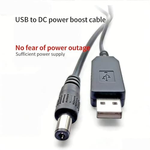 2PCS USB to DC Adapter,5V to 12V Boost Cable,USB Power Step-up Converter,Small 5V to 12V Boost Converter,Boost Cable,DC 5.5 * 2.1mm Base Plug,1m — view 4