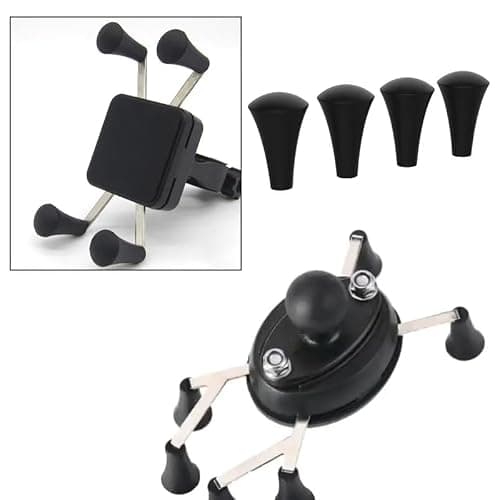 ThtRht 8 Pack Rubber Caps Replacement Non-Slip Silicone End Cap Tips Grips for RAM X-Grip Phone Mount Holder Smartphone Cradle Tablet Holder Tough-Claw Clamp Motorcycle Mounts Dashboard Bike Handlebar — view 3