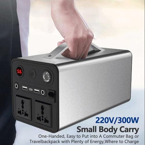 ZyKnaurral Portable Power Station, Outdoor Emergency Power Supply, 300W 90000mAh Camping Power Bank, AC/DC/USB/Type-C Sockets, 6 Power Ports — view 6