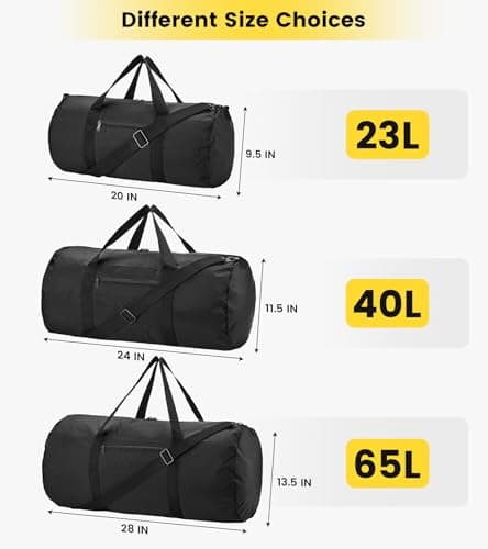 Vorspack 28 Inches Foldable Gym Bag, Lightweight Duffel Bag for Men Women — view 2