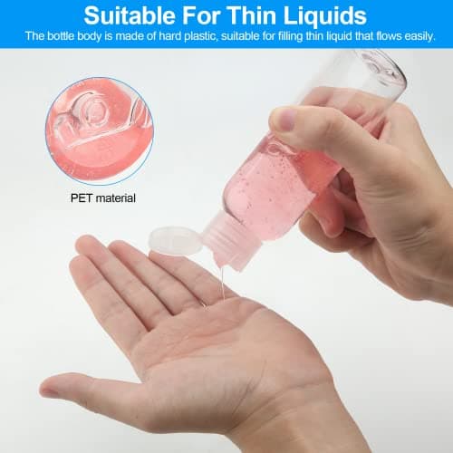 Sinofort 10Pcs 100ML Travel Bottles for Toiletries with Funnels and Labels — view 3