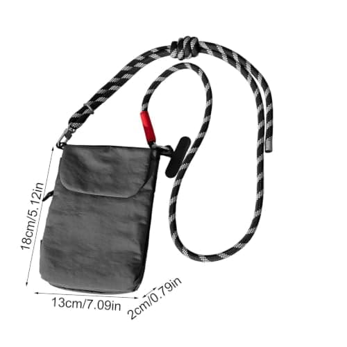 zwxqe Travel Neck Wallet Adjustable Lanyard Document Pack Gray — view 5